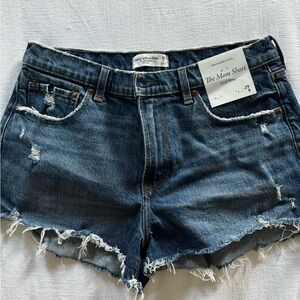 Abercrombie & Fitch Mom Short Mid Rise Jean Shorts NWT